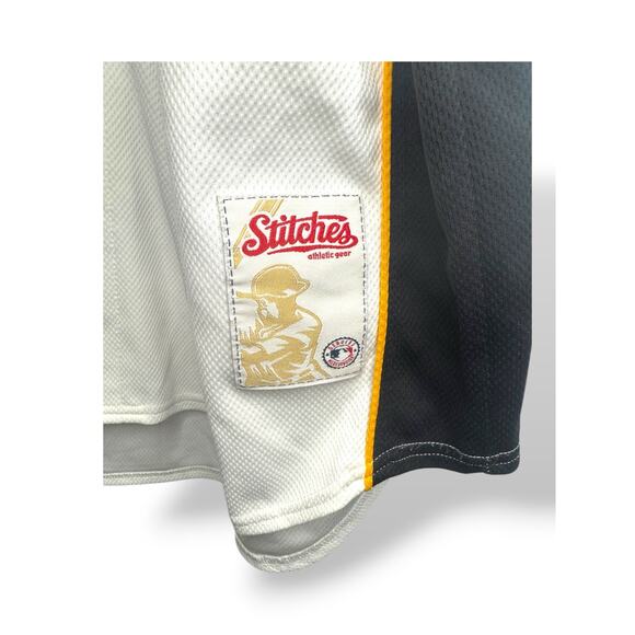 Pittsburgh Pirates Stitches Baseball Jersey XL White Black MLB Athletic Gear - Picture 4 of 6